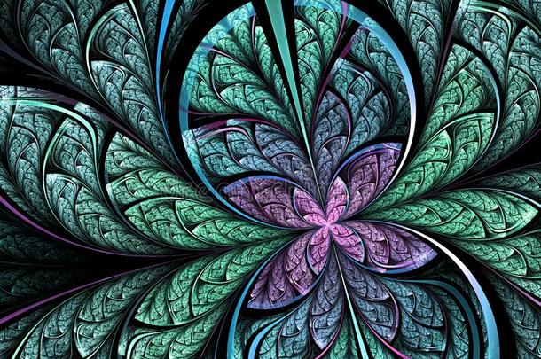 抽象的富有色彩的不规则碎片形蝴蝶或花
