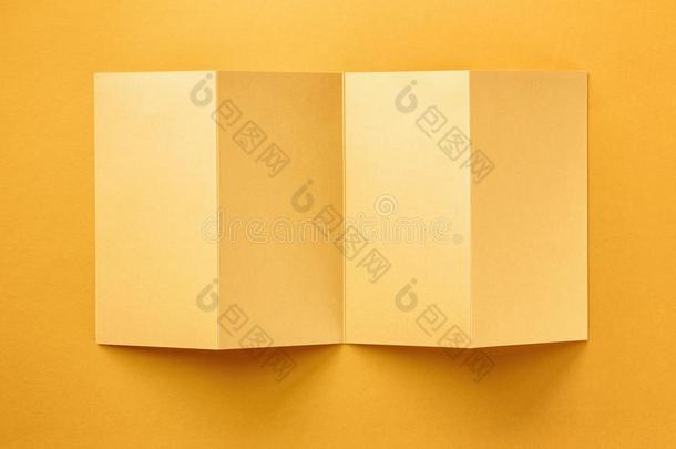假雷达关于断开的num.四折叠金色的小册子隔离的在箔