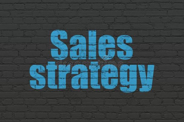 销售观念:销售的策略向墙背景