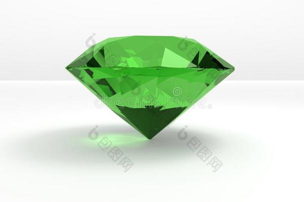 一贵重的绿色的钻石
