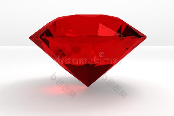 一昂贵的红色的钻石
