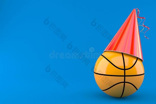 篮球球和社交聚会帽子