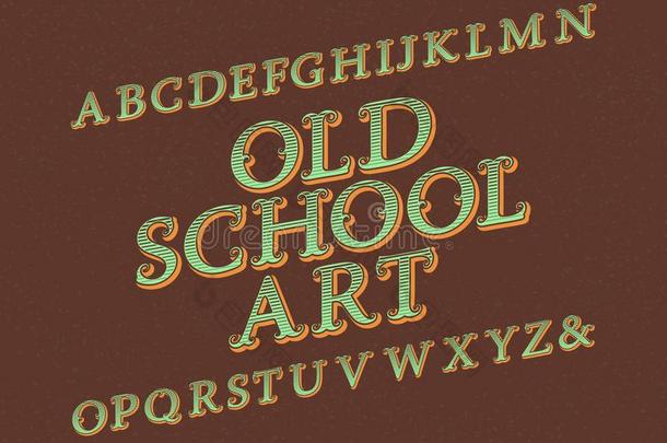 老的学校艺术字体.酿酒的字体.隔离的英语字母表