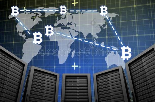 计算机服务器和点对点基于网络的匿名数字货币科技信息界面