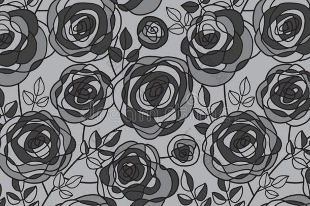 黑的和灰色h和疲惫的玫瑰主题.
