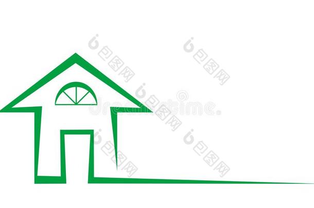 真的财产标识,房屋向白色的,股份矢量illustrati向