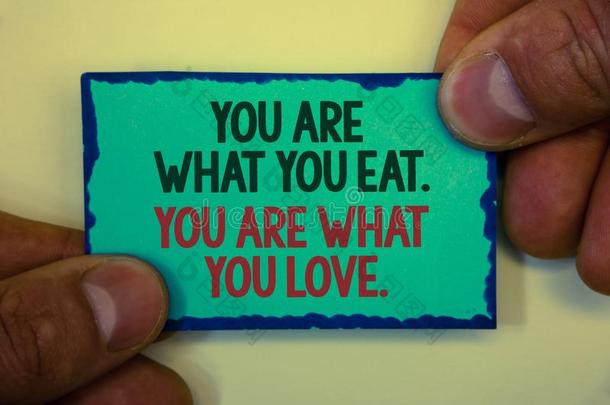 文字笔记展映你是什么你吃.你是什么你爱