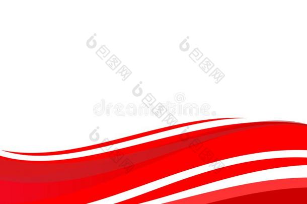 矢量抽象的红色的波状的背景,壁纸为任何的设计.