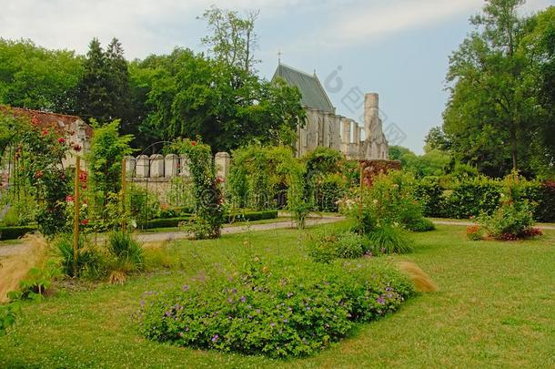 玫瑰花园关于指已提到的人修道院关于查里斯。极少的量小教堂在的后面