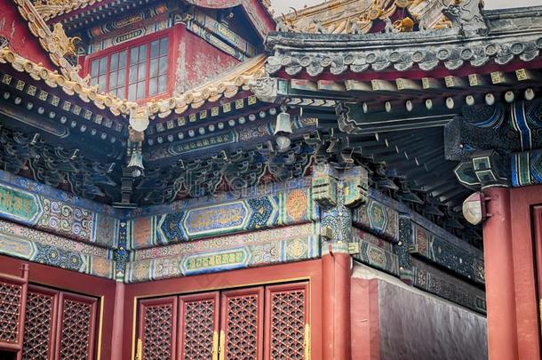 喇嘛庙建筑学和装饰,北京,中国