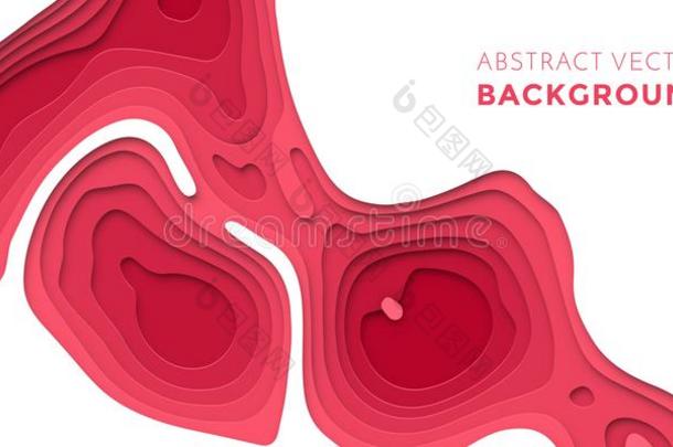 紫色的<strong>红色</strong>的<strong>剪纸</strong>许多层白色的背景