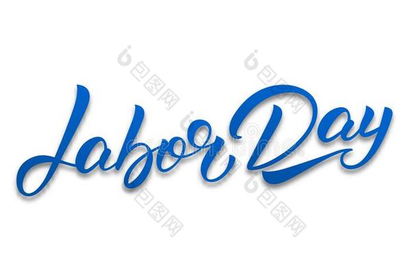 劳动一天.字体标签为美利坚合众国劳动一天庆祝.幸福的