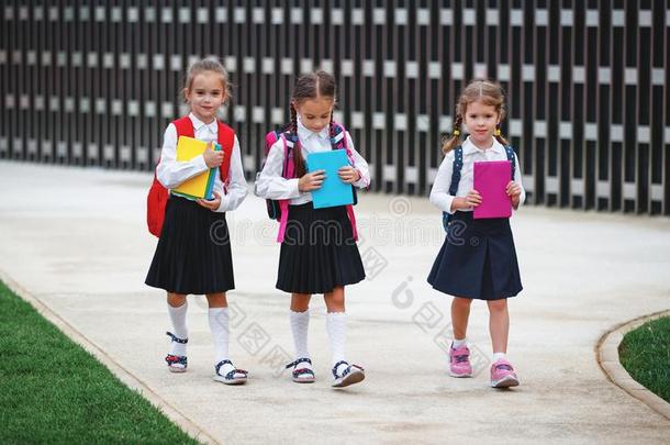 幸福的孩子们女朋友女学生学生基本的学校