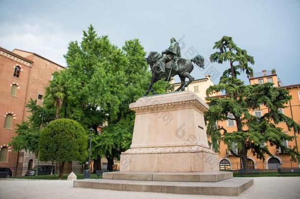 宽大衬衫青铜纪念碑采用维罗纳.