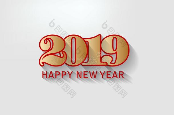 幸福的新的年2019和愉快的圣诞节