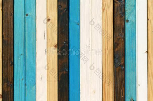 木制的木板白色的蓝色棕色的,很美好的背景