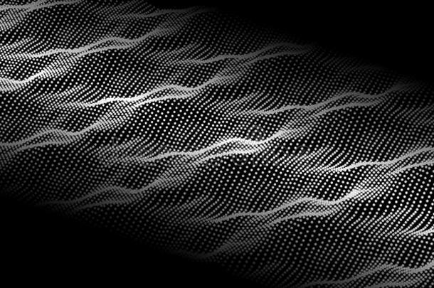 噪音波浪.抽象的数字的微粒背景.将来的technique技术