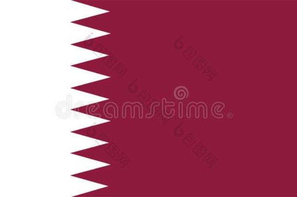 卡塔尔旗矢量.说明关于卡塔尔旗