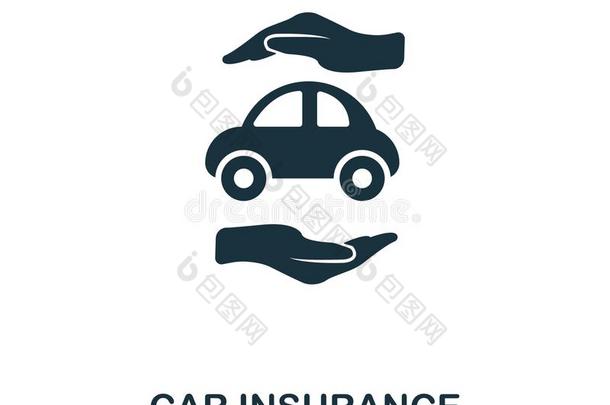 汽车保险偶像.线条方式偶像设计从保险偶像英语字母表的第3个字母