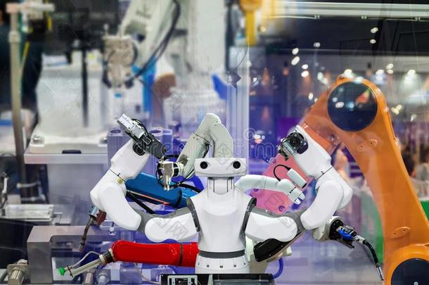 聪明的机器人代替工业的4.0关于用品科技抢劫