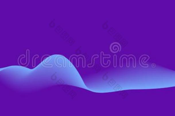 现代的紫罗兰背景和梯度流动的液体波浪