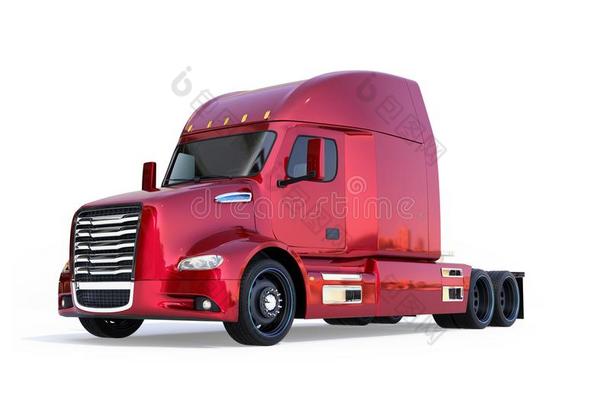 金属的红色的燃料细胞powe红色的美国人货车小木屋隔离的向