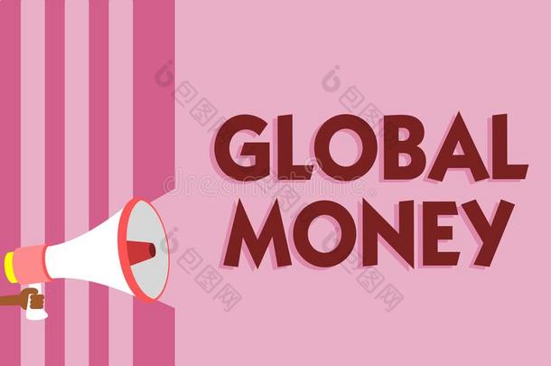 单词文字文本全球的钱.商业观念为国际