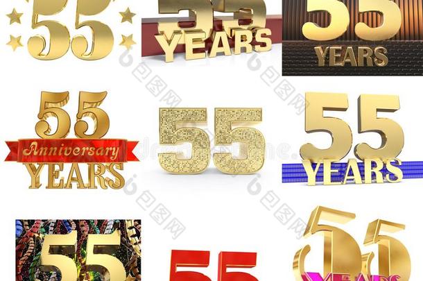 放置关于数字五十个人num.五年55年庆祝设计.生日