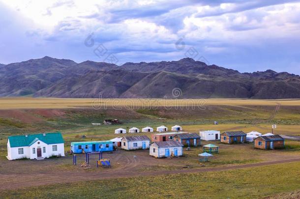 游牧民生活关于蒙古的向无树平原