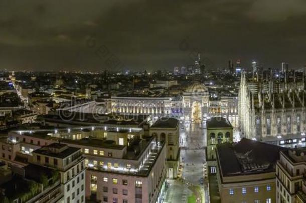 =Milan,意大利-08312018:大教堂diameter直径=Milan-风雨<strong>商业街</strong>廊维托利奥
