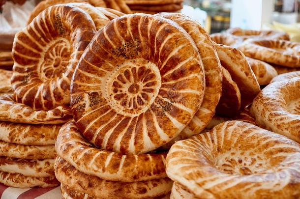 国家的乌兹别克斯坦乌兹别克斯坦面包卖采用指已提到的人交易-撒马尔罕,乌兹别克斯坦