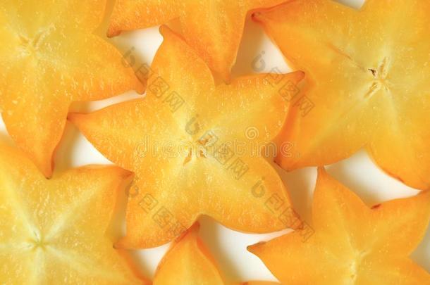 顶看法关于充满生机的黄色的颜色刨切的成熟的新鲜的星成果winter冬天