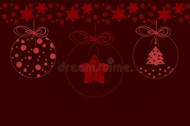 节日的红色的和col.紫红色愉快的圣诞节卡片设计和杂乱.