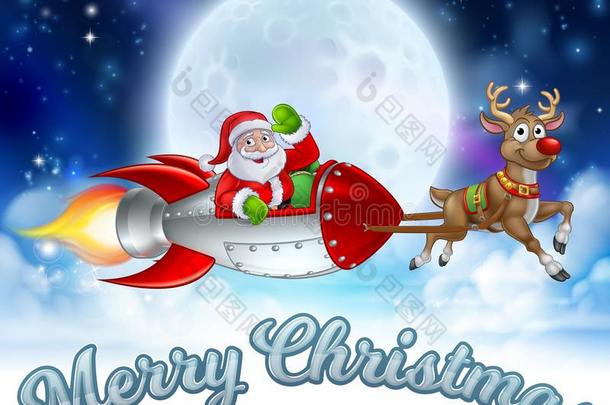 SociedeAnonimaNacionaldeTransportsAereos国家航空运输公司克劳斯火箭雪橇愉快的圣诞节图解的