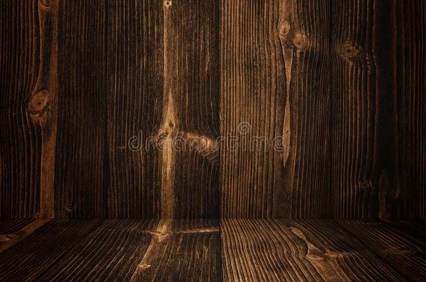 蹩脚货黑暗的木材背景墙和地面.木材en质地.海浪