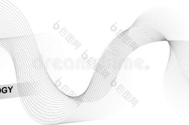 波浪<strong>线条背景</strong>和光滑的形状.美丽的波浪状的线条采用