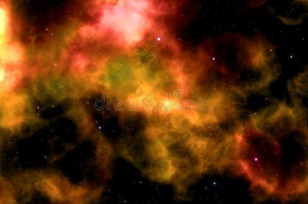 布满星星的星云富有色彩的外面的空间背景说明