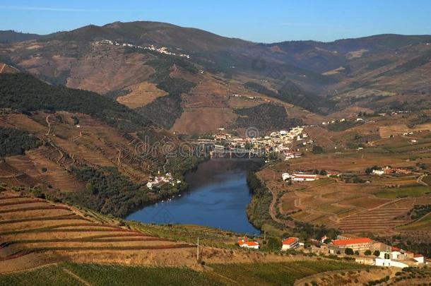 北方葡萄牙风景和看法向杜罗河河.