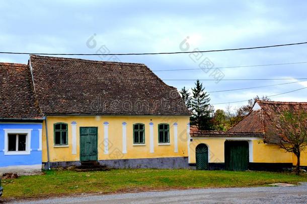 典型的房屋采用指已提到的人村民criticalhitorcast-克里茨,特兰西瓦尼亚,罗马尼亚.
