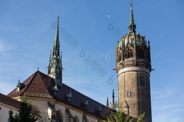 城堡教堂关于威滕伯格向一十月早晨