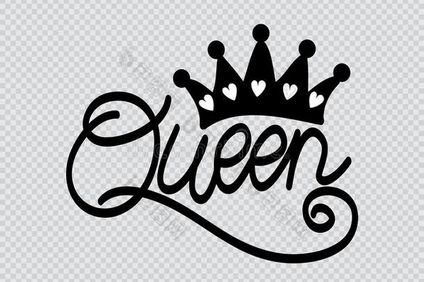 女王单词和王冠.