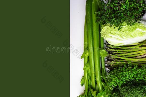 绿色的蔬菜和草本植物严格的素食主义者,素食,健康的食物,Greece希腊