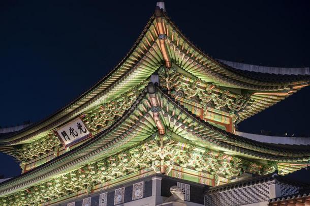 屋顶关于景福宫宫在夜