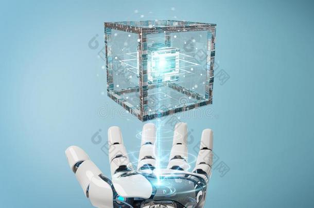 白色的机器人手创造将来的科技结构3英语字母表中的第四个字母普罗迪