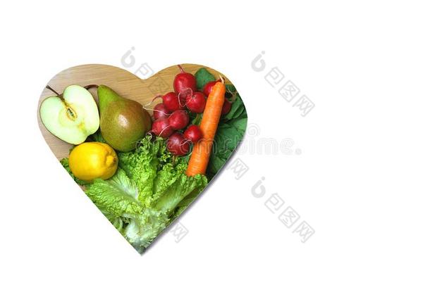 健康的生活方式和卫生保健观念和食物,心.酮类的