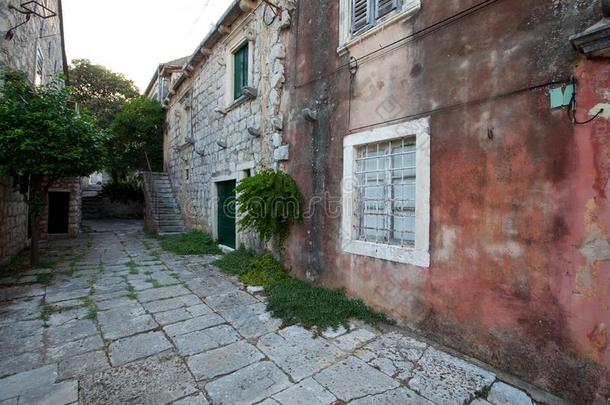 美丽的老的住宅向指已提到的人半岛关于佩尔杰萨克,克罗地亚