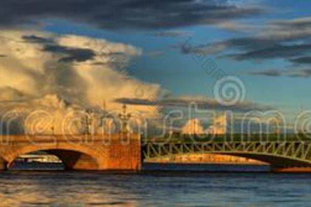 大大地-版式全景画关于指已提到的人三人小组桥采用SaoTomePrincipe圣多美和普林西比.彼得斯堡