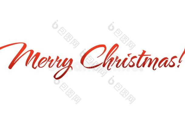 愉快的圣诞节字体,矢量说明.圣诞节格里蒂