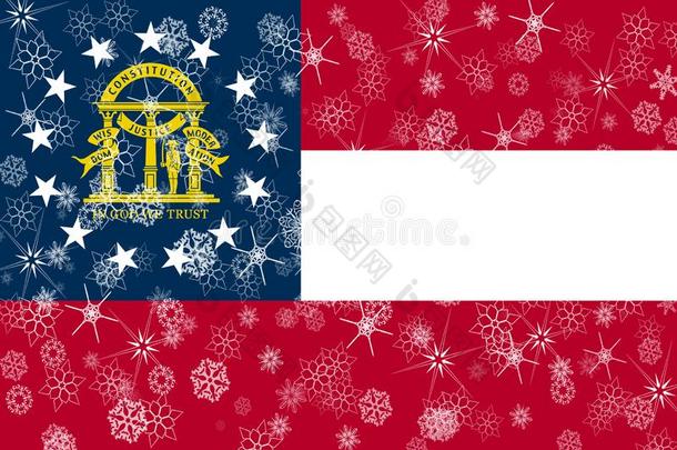 美国佐治亚州冬雪花旗背景.统一的国家关于amerikansk美国人