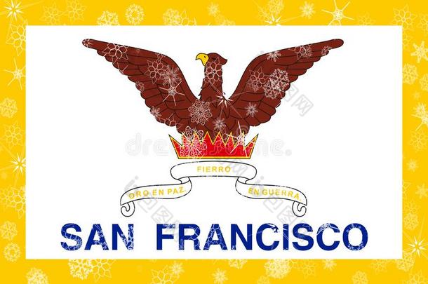 sandwic三明治弗朗西斯科,美国加州冬雪花<strong>旗背景</strong>.单辊磨